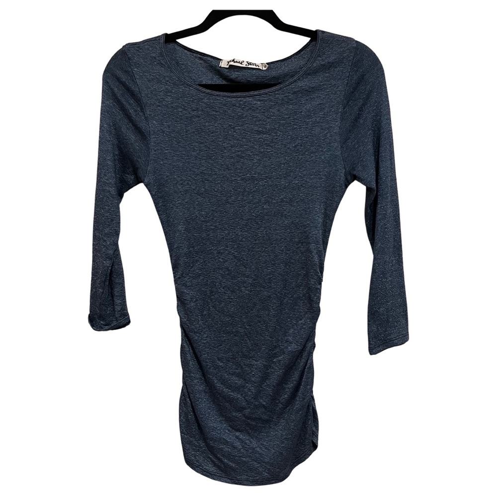 Michael Stars Blue Shimmer Long Sleeve Body-Con Dress OS